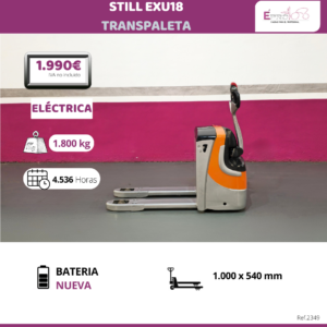 TRANSPALETA STILL EXU18 1800 KILOS