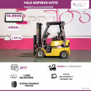 CARRETILLA ELEVADORA DIESEL YALE 1800 KILOS