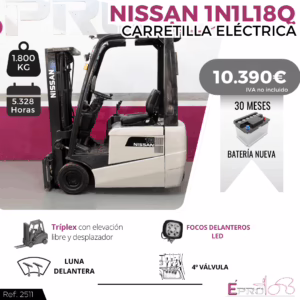 CARRETILLA ELEVADORA NISSAN 1600 KILOS