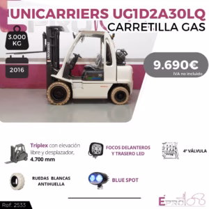 CARRETILLA ELEVADORA GAS UNICARRIERS
