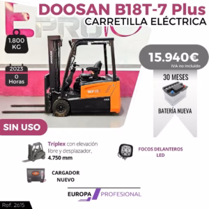 CARRETILLA ELEVADORA DOOSAN B18T-17 PLUS