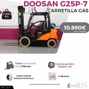 CARRETILLA ELEVADORA DOOSAN G25P-7