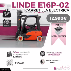 CARRETILLA ELEVADORA LINDE E16-P02