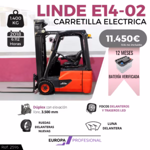 CARRETILLA ELEVADORA ELECTRICA LINDE E14-02