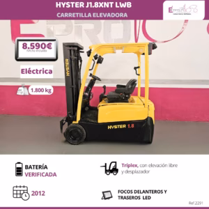 CARRETILLA ELEVADORA HYSTER J.18XNT LWB