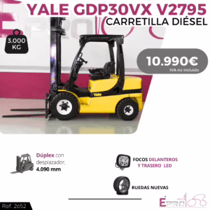 CARRETILLA ELEVADORA DIESEL YALE GDP30VX V2795