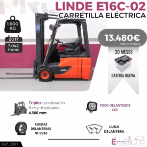 CARRETILLA ELEVADORA ELECTRICA E18-02 1600 KG
