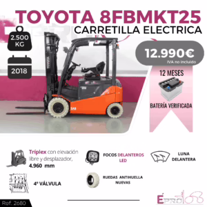 CARRETILLA ELEVADORA ELECTRICA TOYOTA 8FBMKT25