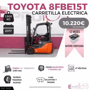CARRETILLA ELEVADORA TOYOTA 8FBE15T