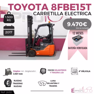 CARRETILLA ELEVADORA TOYOTA 8FBE15T