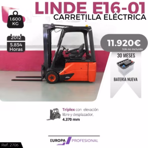 CARRETILLA ELEVADORA LINDE E16-01