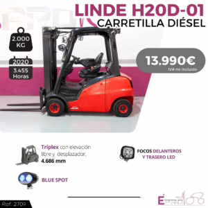 CARRETILLA ELEVADORA LINDE H20D-01