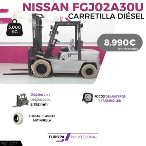 CARRETILLA ELEVADORA DIESEL NISSAN