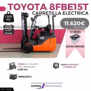 CARRETILLA ELEVADORA TOYOTA 8FBE15T