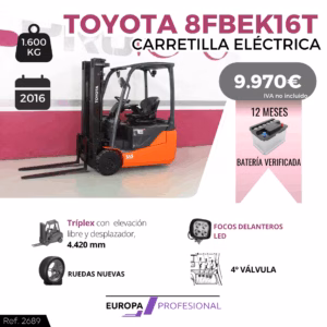 CARRETILLA ELEVADORA TOYOTA 8FBEK16T