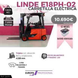 CARRETILLA ELEVADORA LINDE E18PH-02