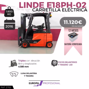 CARRETILLA ELEVADORA LINDE E18PH-02