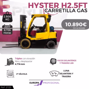 CARRETILLA ELEVADORA GAS HYSTER H2.5FT