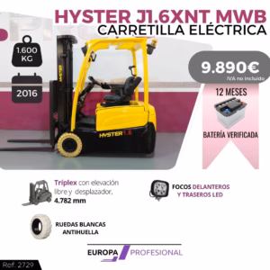 CARRETILLA ELEVADORA HYSTER J1.6XNT MWB