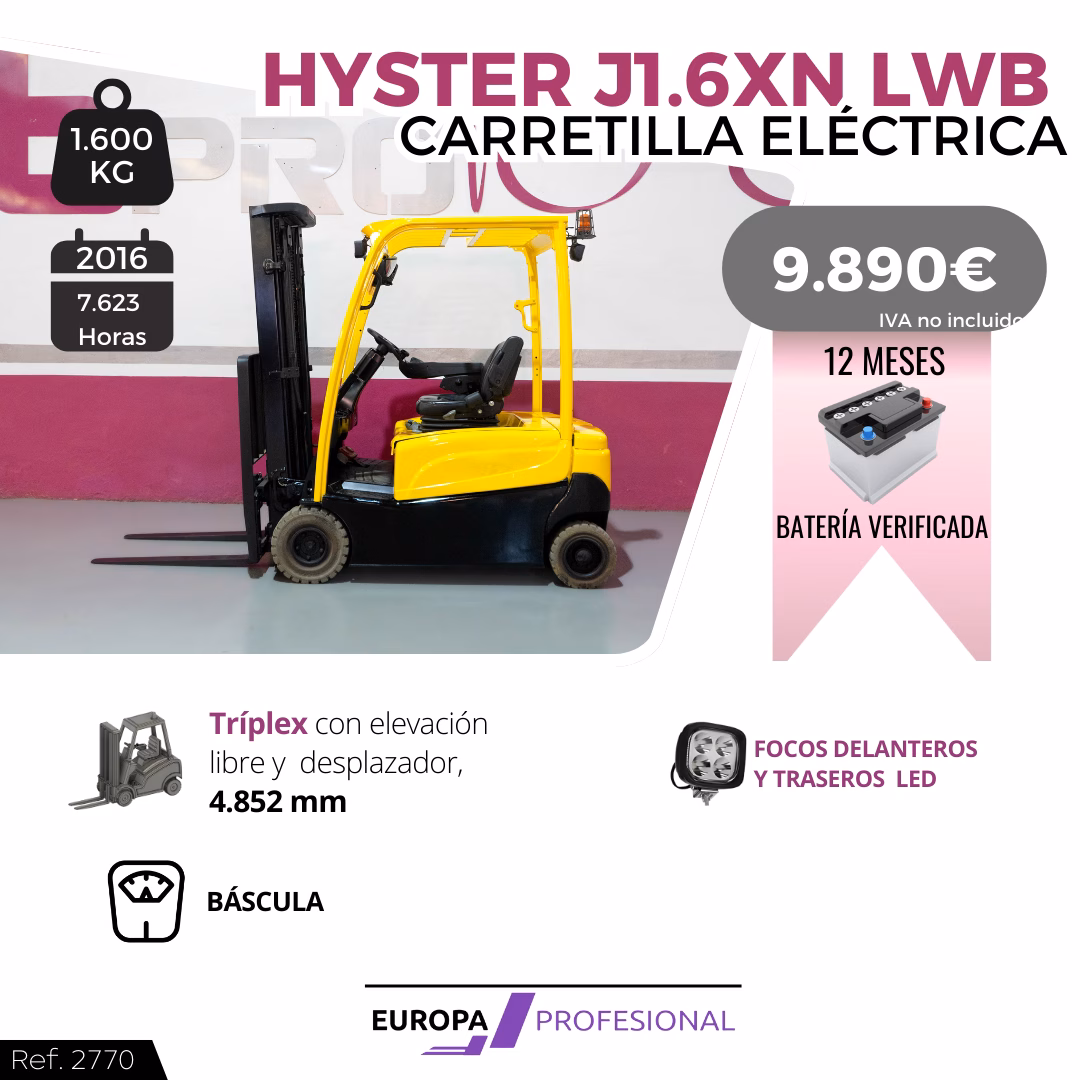 2770 HYSTER ELECTRICA - EUROPA PROFESIONAL