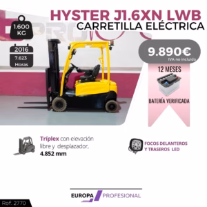 CARRETILLA ELEVADORA HYSTER J1.6XN LWB