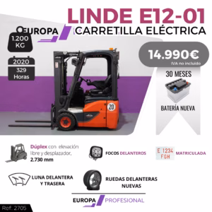 CARRETILLA ELEVADORA LINDE E12-01
