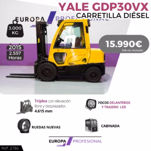 CARRETILLA ELEVADORA DIESEL YALE GDP30VX