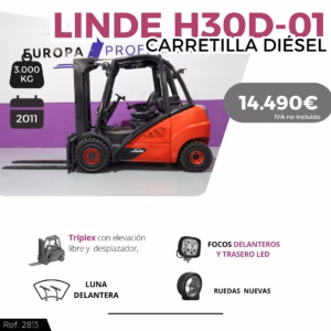 CARRETILLA ELEVADORA DIESEL LINDE H30D-01