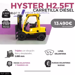 CARRETILLA ELEVADORA DIESEL HYSTER H2.5FT