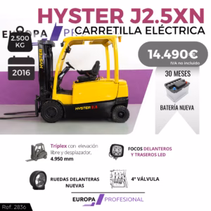 CARRETILLA ELEVADORA ELECTRICA HYSTER J2.5XN