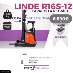 CARRETILLA RETRACTIL ELECTRICA 1600 KILOS