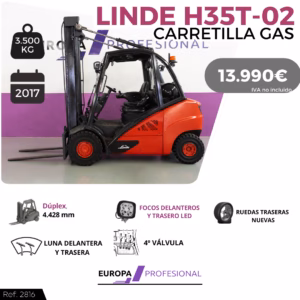 CARRETILLA ELEVADORA GAS LINDE H35T-02