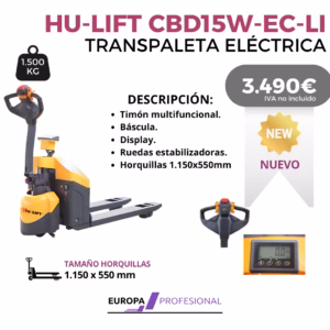 TRANSPALETA HU LIFT CBD15W-EC-LI
