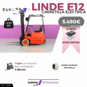 CARRETILLA ELEVADORA ELECTRICA LINDE E12