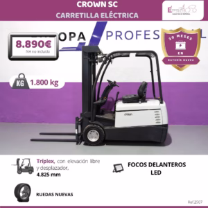CARRETILLA ELEVADORA ELECTRICA 1800 KILOS