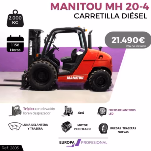 CARRETILLA ELEVADORA DIESEL MANITOU MH 20-4