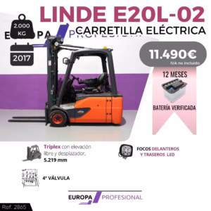 CARRETILLA ELEVADORA ELECTRICA 2000 KG