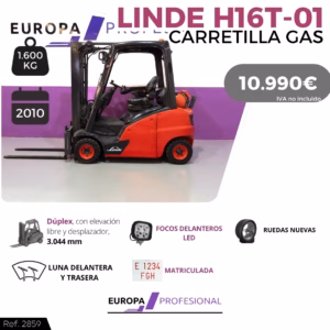 CARRETILLA ELEVADORA GAS LINDE H16T-01