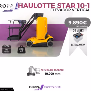 PLATAFORMA ELEVADORA ARTICULADA HAULOTTE 200 KILOS